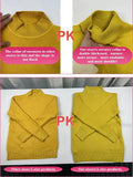 Turtleneck Sweater Winter Slim Thicken Knitwear Jumper Woman Soft Knit Pullovers Casual Plush Fleece Lined Warm Malhas