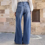 Fongt Wide-Legged Trousers Jeans 2025 Spring New Long Straight High-Waisted Casual Pants Women