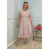 Fongt Summer Explosion Lady Print Floral Elegant Dress Holiday Dress