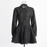 Temperament Elegant Wind Two Sets Of 2025 Summer New Single-Dbutton Shirt Lotus Leaf Side Short Skirt Suit