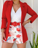 Fongt New Casual Fashion Suit Small Suit Women's Clothing With Belt