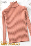 Autumn Winter Long Sleeve Turtleneck Women Sweater Mujer Knitted Thread Pullover Sweater Women Solid Slim Pull Femme