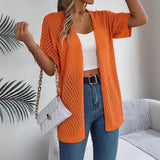 Shooting Summer New Summer Hollow Short-Sleeved Knitted Cardigan Holiday Sunscreen Shirt Women's
