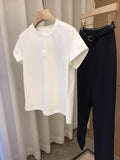 Fongt European White Short-Sleeved T-Shirt For Women 2025 New Spring And Summer Small Short Top