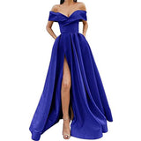 Fongt 2025 New Party Evening Dress Word Shoulder-Singing Noodles Long Overseas Warehouse