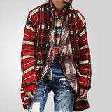 Fongt And Winter Men's Fashion Tribs T-Shirt Long Loose Large Sweater Coat Men's