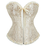 Fongt Zipper Jaclace Guard Waist-Beed Court Bouquet Close Abdomen Chest Corset