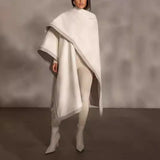 Fongt Women's New Trend Temperament Double-Sided Wear Hair This Cloak