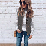 Hot Autumn And Winter Zippers Wear Both Pocket Women's Jacket Vest Vest-Outfit
