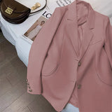 Fongt Suit Jacket Female GJ Sense Spring Autumn 2024 New Korean Version Fashion In The Long Small Suit Woman-Outfit