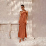 Fongt Spring And Summer New Sexy Solid Color Bodyless Sleeveless Back Temperament Dress Woman