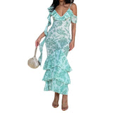 Fongt 2023 New Summer Elegant Sleeveless V-Neck Dress Slim Dress-Outfit