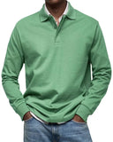 Fongt New Men's Casual Long-Sleeved Button-Down Shirt