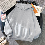 Autumn Oversized Sweatshirt Printed And Solid Kawaii Hoodies For Women Top Clothes Hoody Female Women's Hoodies Full