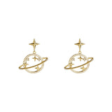 Universe Star Design Earrings-Outfit