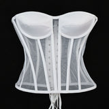 Fongt Single-Yarn Three-Dimensional Tector-Bo Corset Corset Corset Wedding Dress Bottom Perspective Cool Can Stand Up Corset