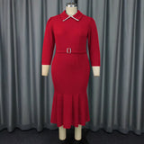 Fongt Fashion Autumn/Winter Long-Sleeved Fishtail Party Banquet Dress Dresses