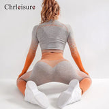 Piece Set Women Long SleeveTops Push Up Fitness Clothes Women Outfit Top And Leggings Tracksuit