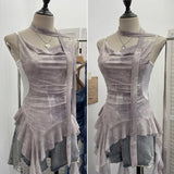Vietnamese Niche Hot Girls Unristered Ribbon Vest Repair Hanging Neck Short Sling
