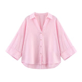 Fongt Summer New Slimming Linen-Blend Wi-Sleeve Shirt 2363801