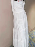 Women White Cake Skirts 2023 Summer Fashion Ladies Casual High Waist Solid Color Female Chic Bottoms-Outfit