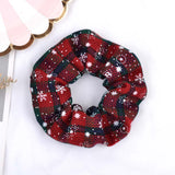 Elastic Christmas Scrunchie Hair Rubber Bands Accessories Gum Bronzing Hair Rope Ponytail Holder Headdress