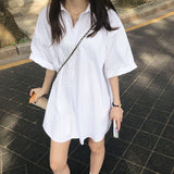Women Solid Button BF Design Simple Elegant Basic All-match Casual Cozy Street Wear Korean Style Chic Retro College