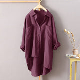 Fongt Casual Wind Pure Color Shirt Spring And Autumn New Women's Cardigan Double Pocket Long Sleeve Temperament Jacket Women's