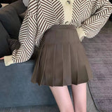 Fongt Elastic Force Is Tight Waist 100 Folded Skirt Girl Jk Uniform A Word Skirt College Small High Waist Thin Short Skirt