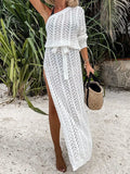Fongt Dress Empty Beach Dress Perspective Solid Long Dress