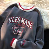 Hip Hop pullover sweatshirt Vintage Retro Anime Knitted