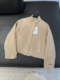 Fongt 2025 New Women's Velvet Texture Effect Collar Long-Sleeved Jacket Work Jacket