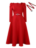 Fongt Women's Winter New Fashion Bubble Sleeve Grand Party Party Dress