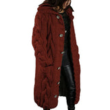 Size 4XL 5XL Autumn Winter Women Sweater Cardigan Twist Oversized Knitted Coat Female Long Cardigans Fashion Jackets