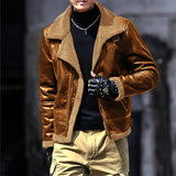 Fongt New Fur All-In-One Lamb Hairy Men's Coat With Thick Woolen Velvet Jacket Blow List
