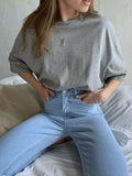 Fongt Hot Summer T-Shirt Women's Pure Cotton 16-Color Basic Loose Top Ins Soft T-Shirt