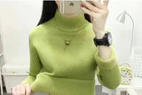 Thicken Turtleneck Bottomed Sweaters Women's Oversized 4xl Plus Velvet Warm Knit Pullover Khaki/white Slim Sweater