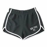 Summer New Wide-Leg Pants INS Fashion Letter Embroidery High-Waist Running Fitness Shorts Girl-Outfit