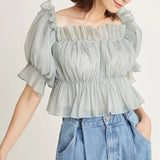 Slash Neck Shirts Blouses Feminino sexy Off Shoulder Blusas Mujer Aesthetic Shirt Tops Spring Summer Clothes Women-Outfit