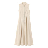 Fongt New Dress Round Neckless Waistt Commuting Temperament 2902586