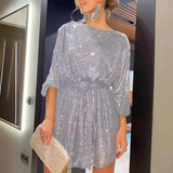 Fongt Festival Party Shiny Crystal Beads Dress Dress Dress Burst