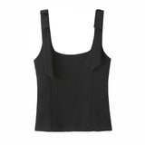 Fongt Sling Sling Waistcoat Women Wear Chic Design Elastic Short Inner Sleeveless Top