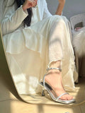Fongt High Heels Women's Fine Summer Dress French Word With Roman Beautiful High Heel Sandals Female Shit