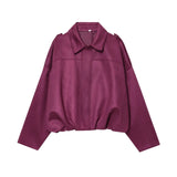 Fongt New Fashion Temperament Imitation Leather Effect Bomber Jacket 4344655