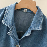 Women Denim College All-match Design Summer Ladies Trendy High Quality Solid Retro Korean Style
