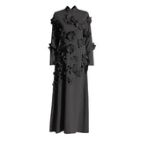 French Elegant Style High-End Dress 2025 Summer New T-Shirt Spliced Three-Dimensional Flower Decoration
