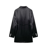 Fongt New Women's Autumn Commute Double Suit Jacket + Vertical Trousers Suit