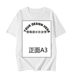 Fongt Pattern Printed T-Shirt Small Batch Order Stable Short Sleeve Top Shirt