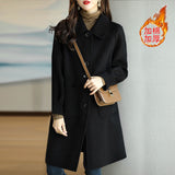 Fongt This Coat Woman 2025 Autumn And Winter New Small Man Thick Korean Version Of The Long-Term Coat