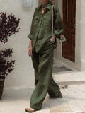 Fongt Long-Sleeved Shirt Loose Set 2025 New Women's Two-Piece Suit